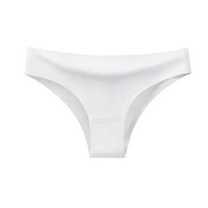 3/$15 New White Seamless Invisible Panty Briefs Low Cut Women Girls Lot Bundle